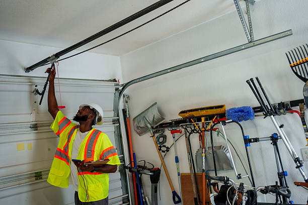 Professional Garage Door Panel Replacement technician working in Deer Park, WA